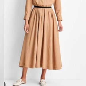 Women's High-Rise Full Lining Midi A-Line Skirt - Future Collective Sz XL